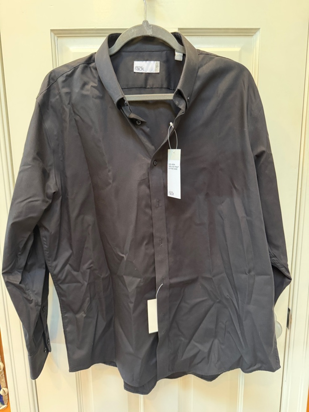 New With Tags- Men's Long-Sleeve Dress Shirt - Black